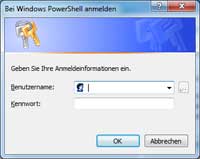 Anmeldung Powershell